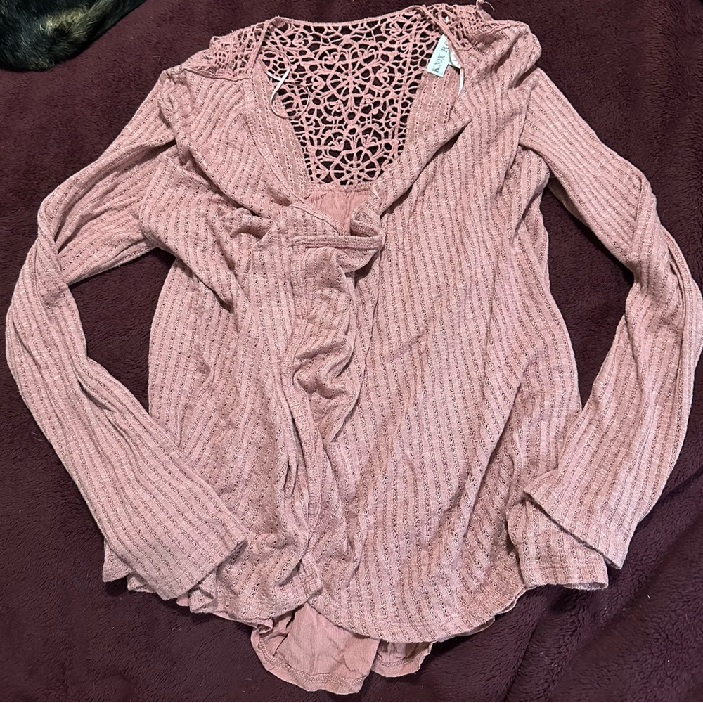 Knox Rose Pink Textured Women's Blouse